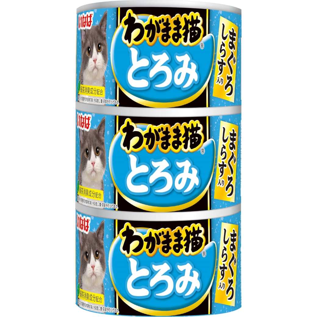 いなば わがまま猫 とろみ 3缶 まぐろ　しらす入り 140g×3