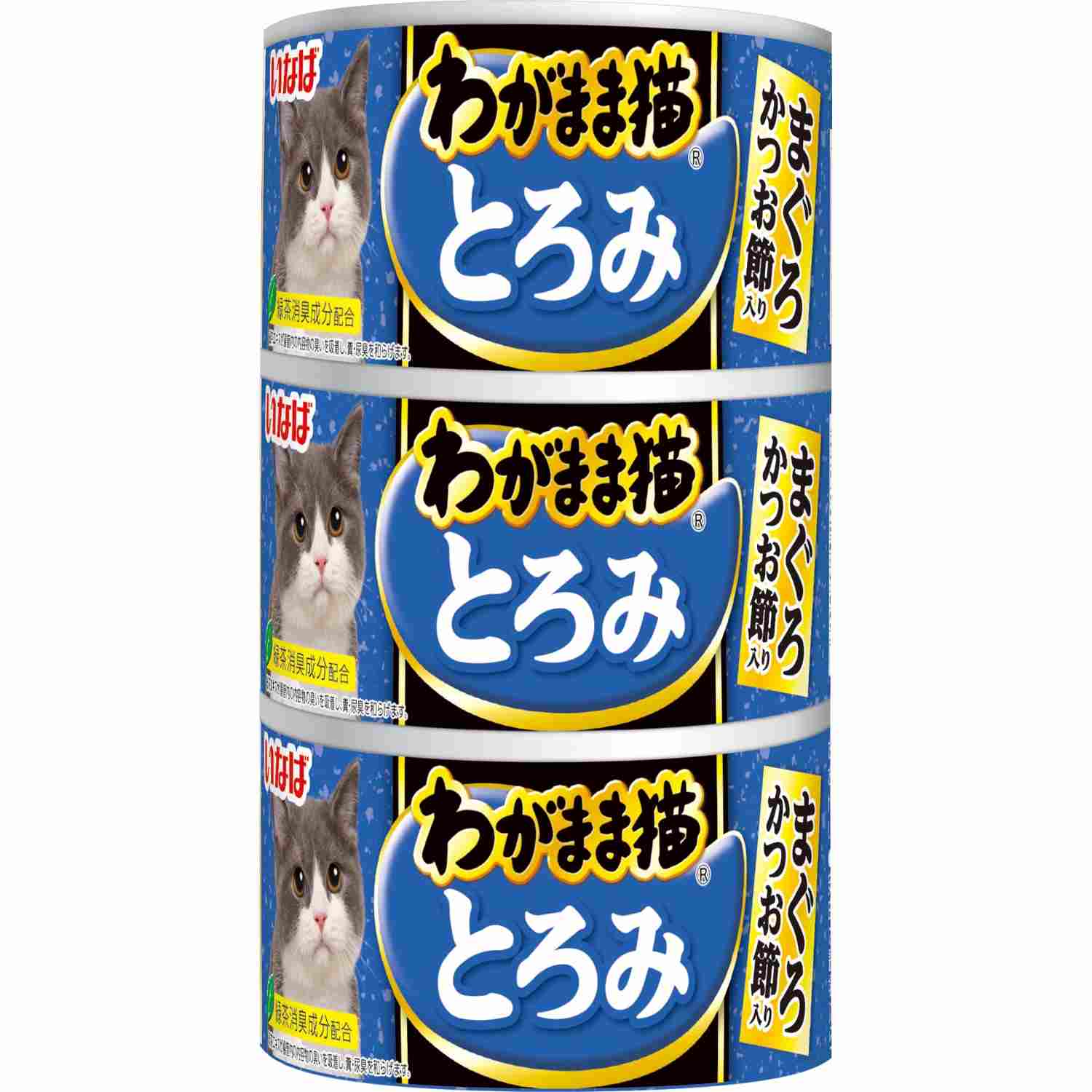 いなば わがまま猫 とろみ 3缶 まぐろ　かつお節入り 140g×3