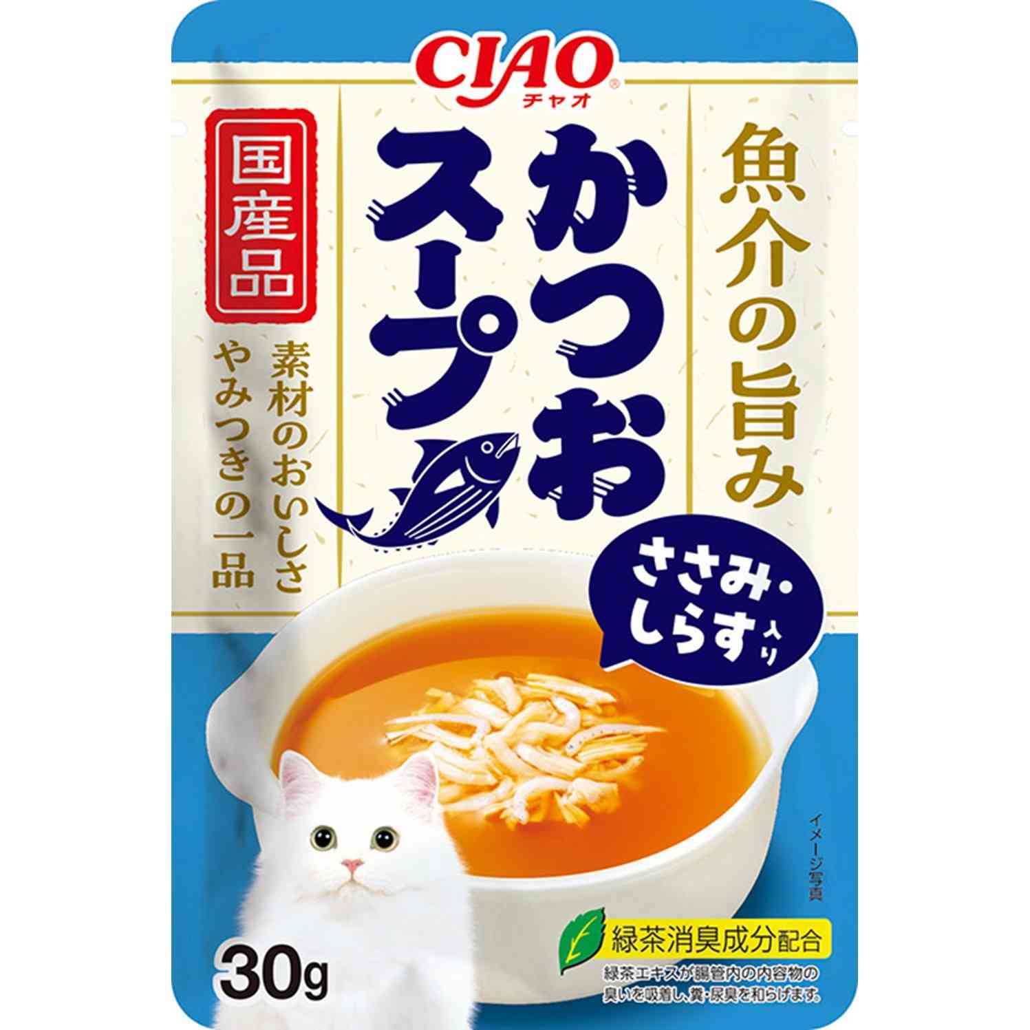 CIAOスープ　かつおスープ　ささみ・しらす入り 30g