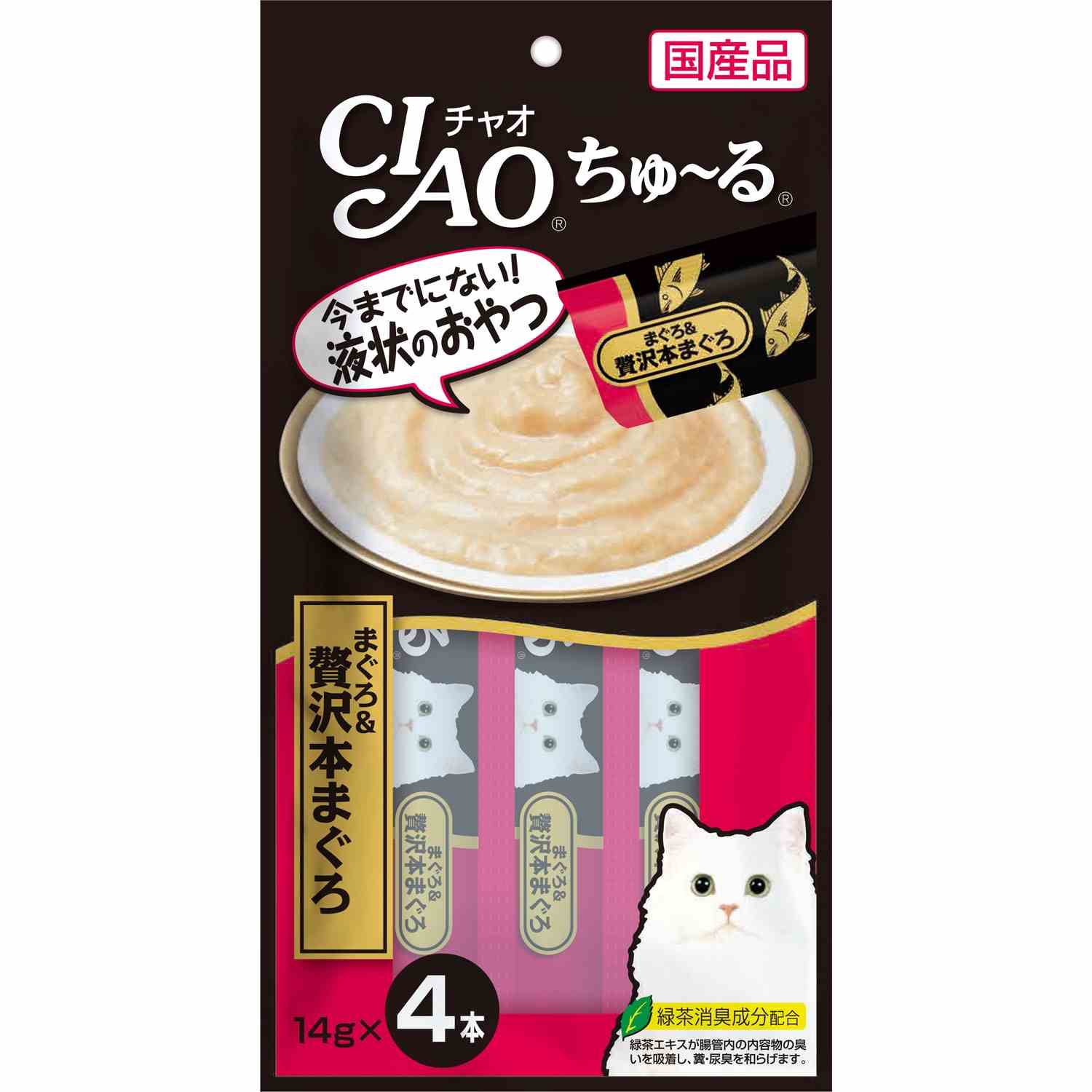 CIAO ちゅ～る まぐろ＆贅沢本まぐろ 14g×4本
