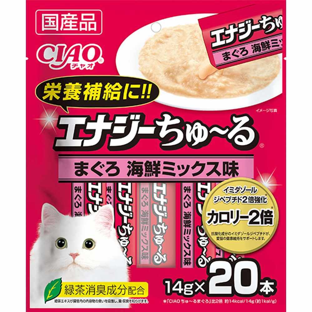 CIAO エナジーちゅ～る まぐろ 海鮮ミックス味 14g×4本