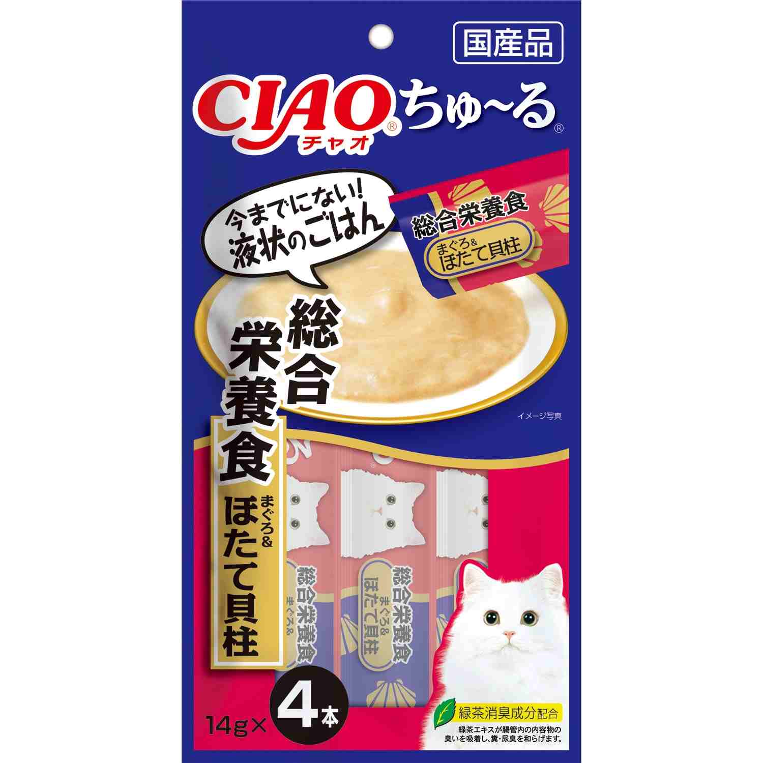 CIAO ちゅ～る 総合栄養食 まぐろ＆ほたて貝柱 14g×4本