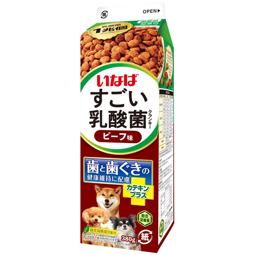 すごい乳酸菌クランキー 牛乳パック ビーフ味 380g