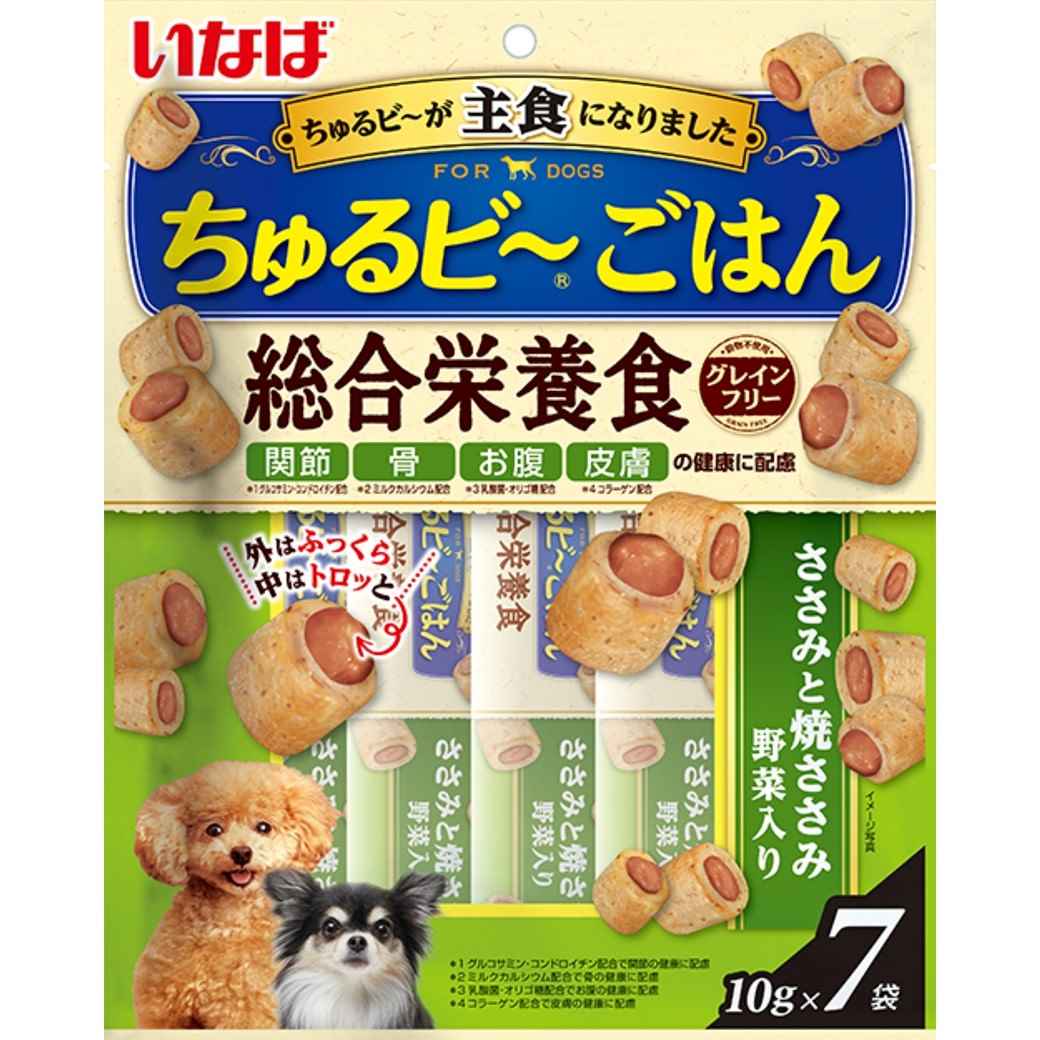 ちゅるビ～ごはん ささみと焼ささみ　野菜入り 10g×7袋