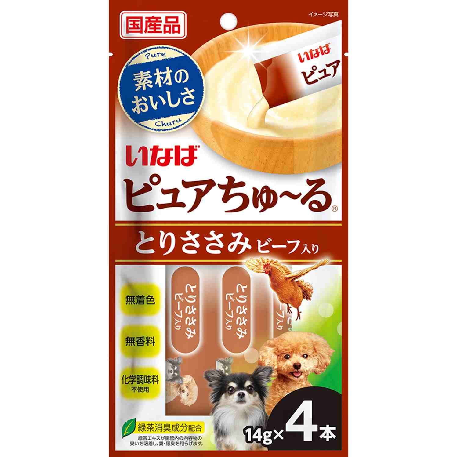 ピュアちゅーる　とりささみ　ビーフ入り 14g×4本