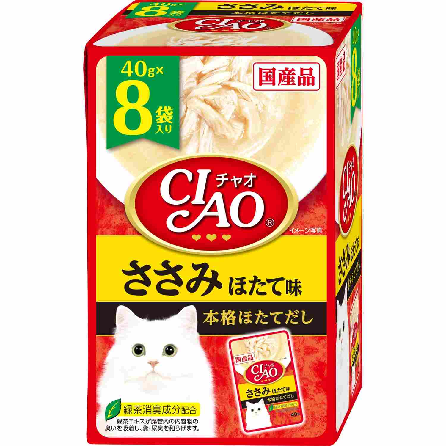 CIAOパウチ ささみ　ほたて味 40g×8袋