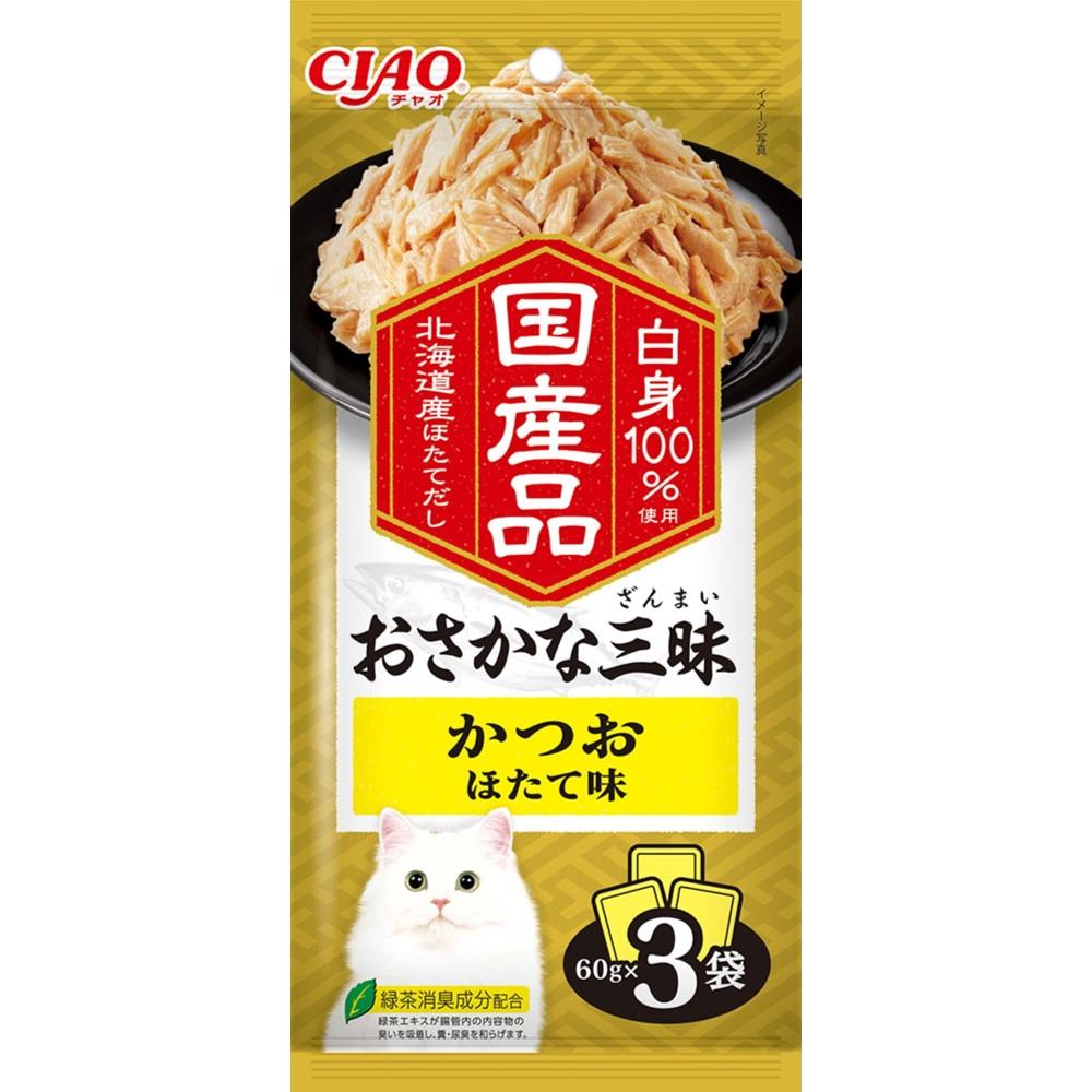 CIAO おさかな三昧 かつお ほたて味 60g×3袋