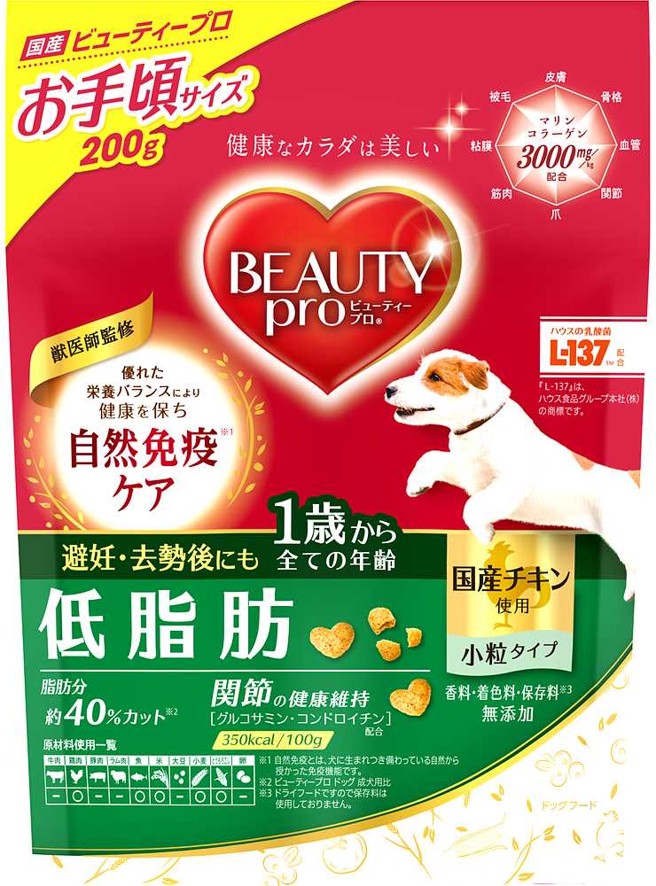 ビューティープロ　ドッグ　低脂肪　1歳から 200g