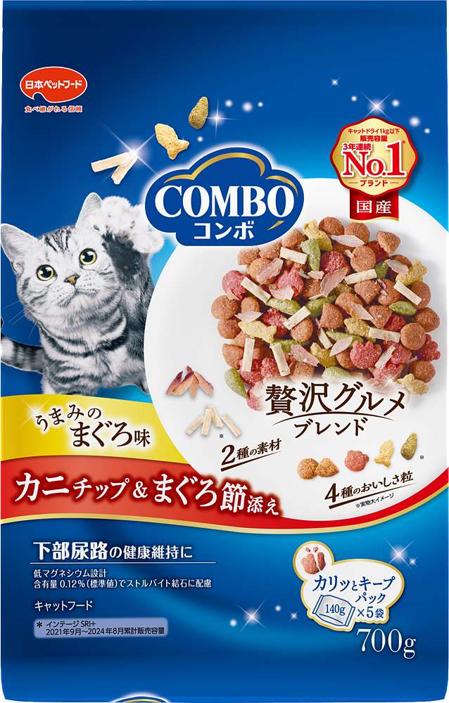コンボキャットまぐろ味・カニチップ・まぐろ節添え 700g