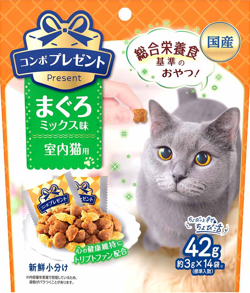 コンボプレゼントキャットおやつ室内猫用まぐろミックス味42g
