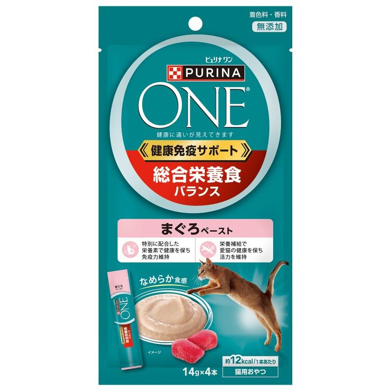 ピュリナワンキャット　おやつ　健康免疫サポート　総合栄養食バランス　まぐろペースト 56g