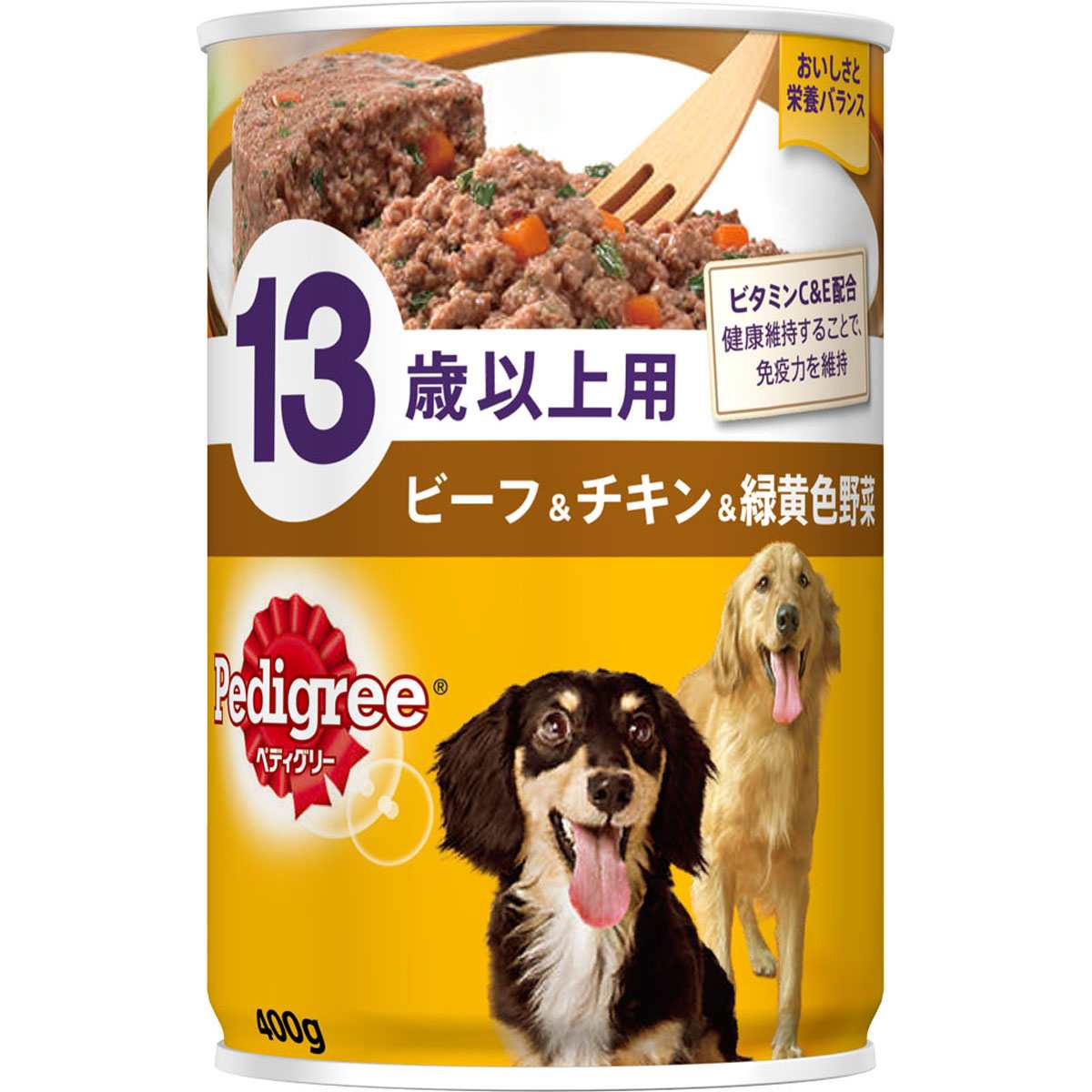 ペディグリー 13歳以上用　ビーフ＆チキン＆緑黄色野菜 400g