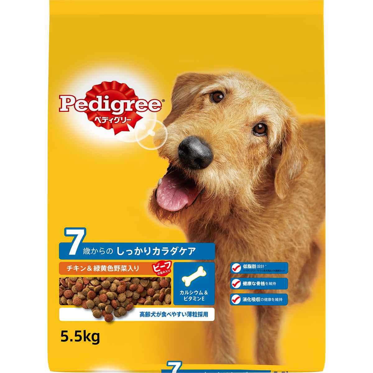 【10月31日終売予定】ペディグリー 7歳から用　ヘルシーチキン＆緑黄色野菜入り 5.5kg