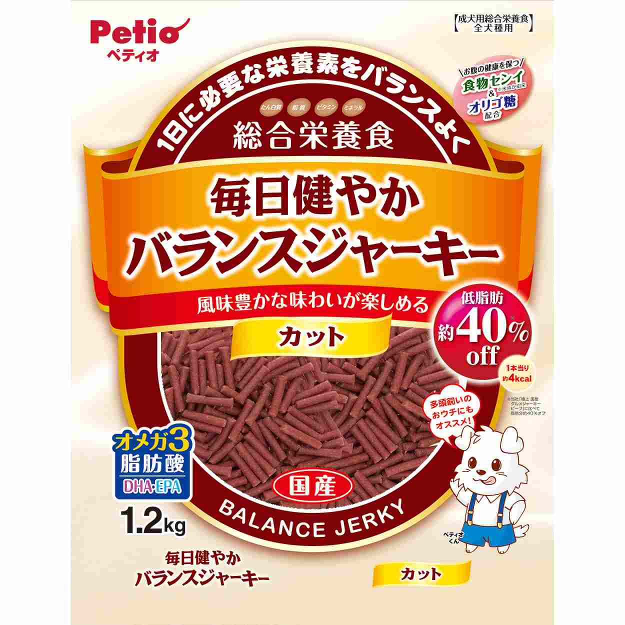 ペティオ 毎日健やかバランスジャーキー　カット　1．2kg