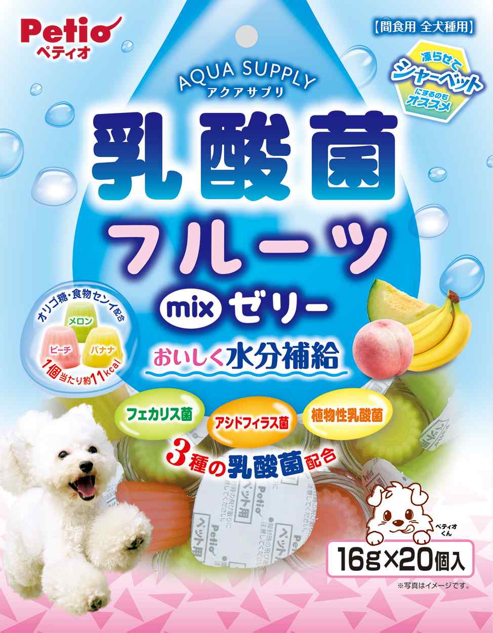 ペティオ アクアサプリ　乳酸菌　フルーツミックスゼリー 16g×20個