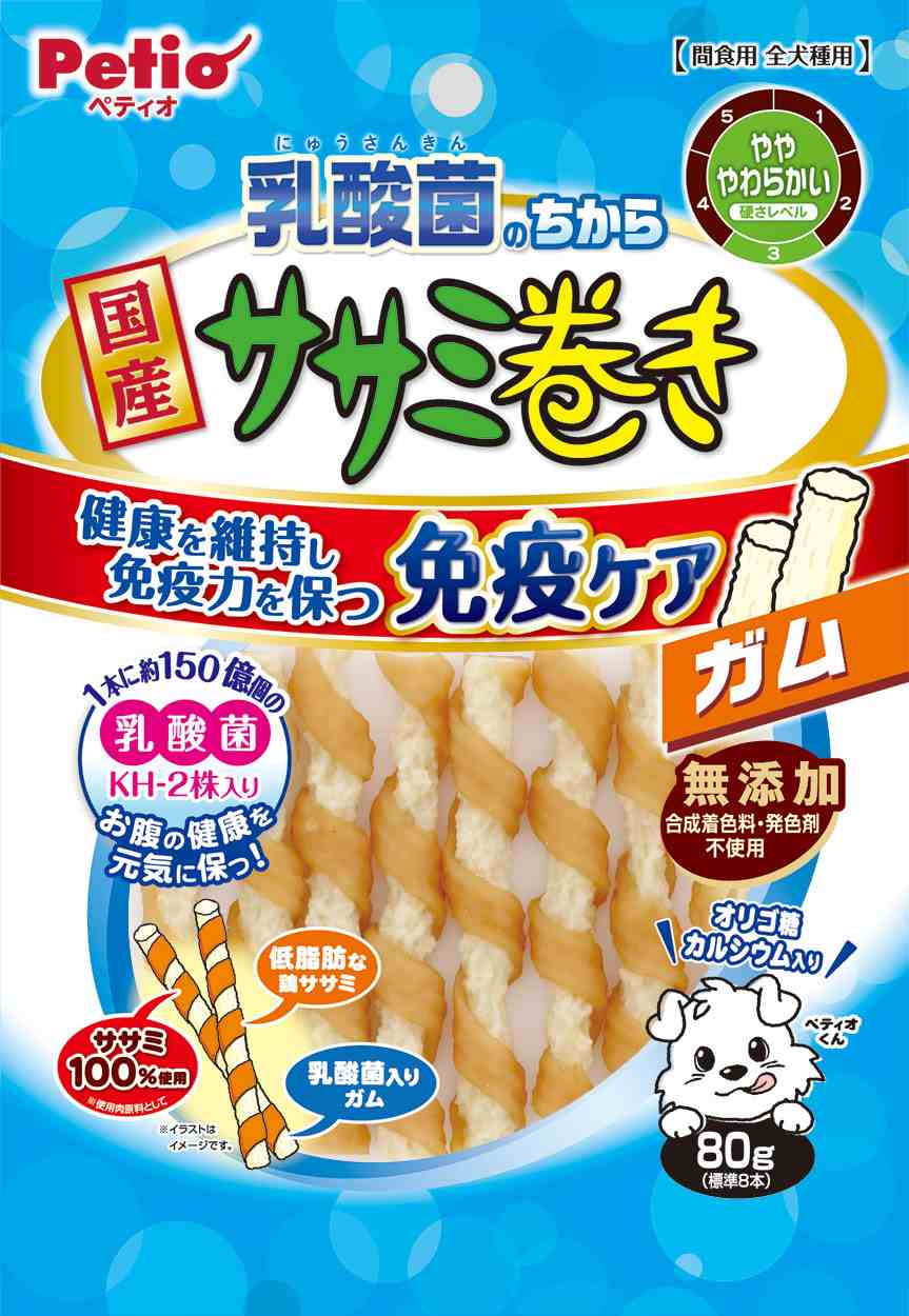 ペティオ 乳酸菌のちから　ササミ巻き 80g