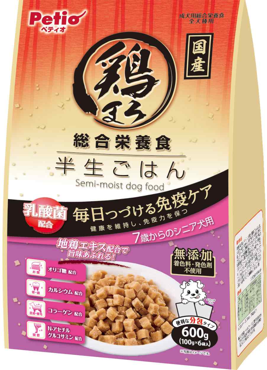 ペティオ 鶏まろ　総合栄養食　半生ごはん　7歳からのシニア犬用 600g