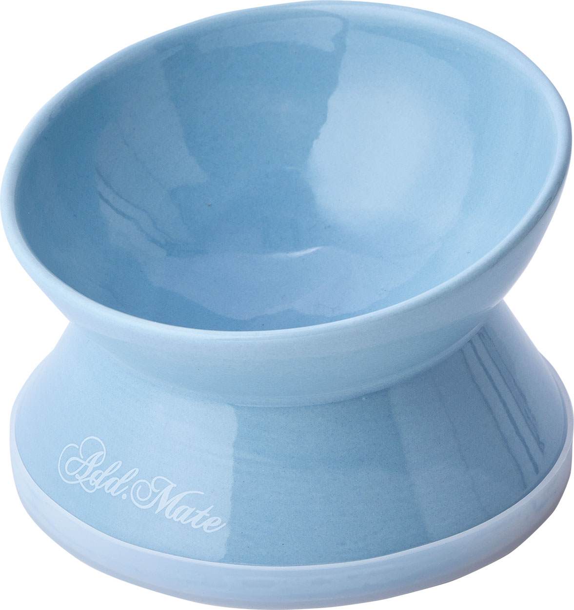 ADD．MATE　G 犬猫用食器　手前が低くて食べやすい脚付き食器 M