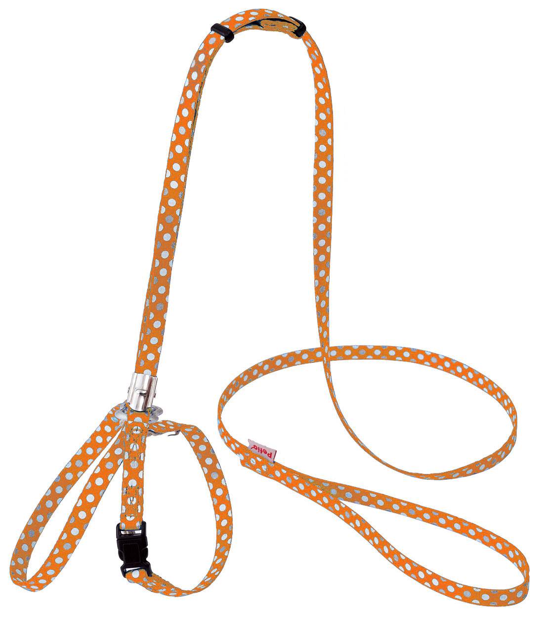 ペティオ CAT　HARNESS　ドットハーネスリード　オレンジ