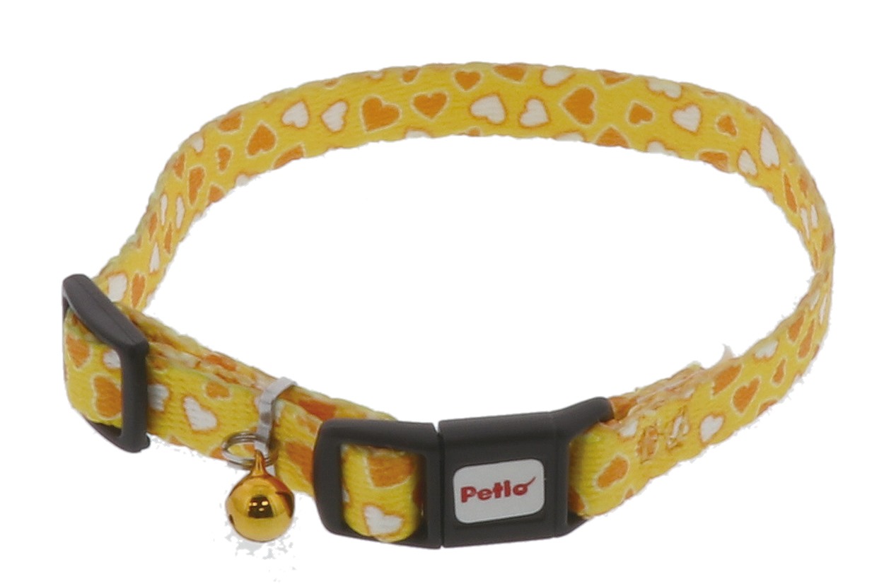 ペティオ CAT　COLLAR　ハートカラー　イエロー