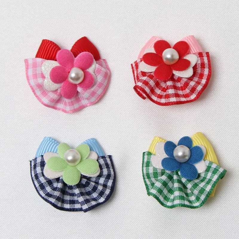 ギンガム エプロン リボン 50個