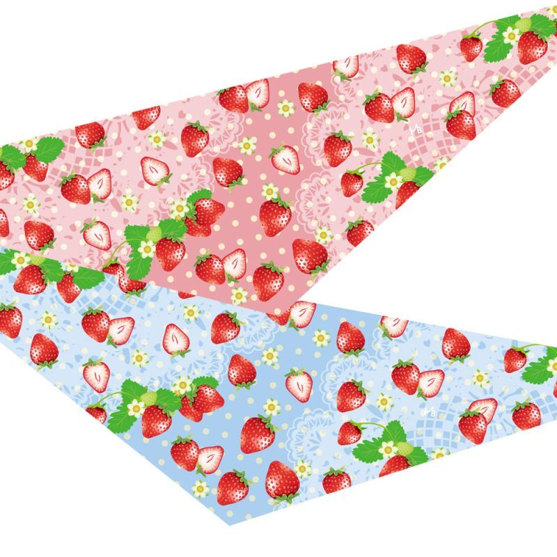 デザインバンダナ　ストロベリーレース10枚【サイズ：SS/S/M】 7130S