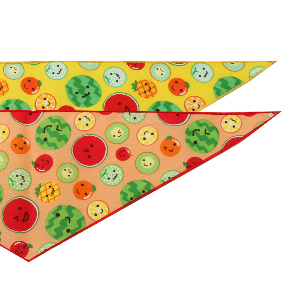 可愛いフルーツバンダナ10枚 【サイズ：SS/S/M】 7152M