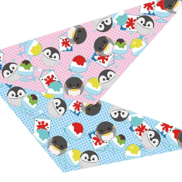 デザインバンダナ かき氷 10枚 7158【サイズ：SS/S/M】