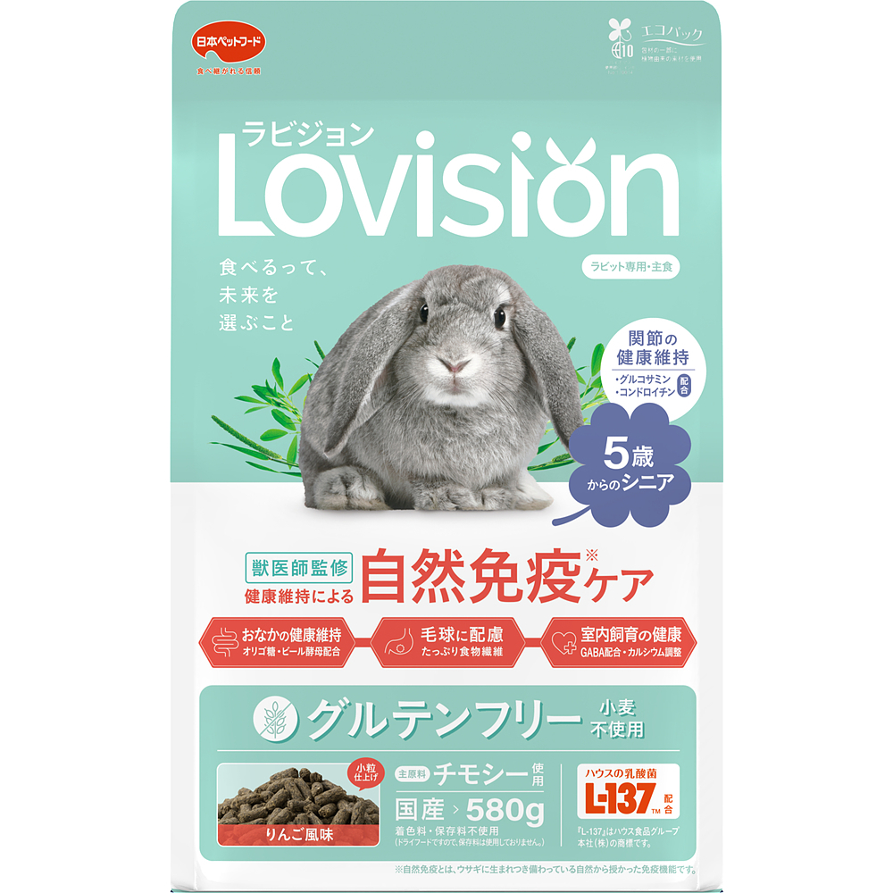 ラビジョン ラビットフード 5歳からのシニア 580g