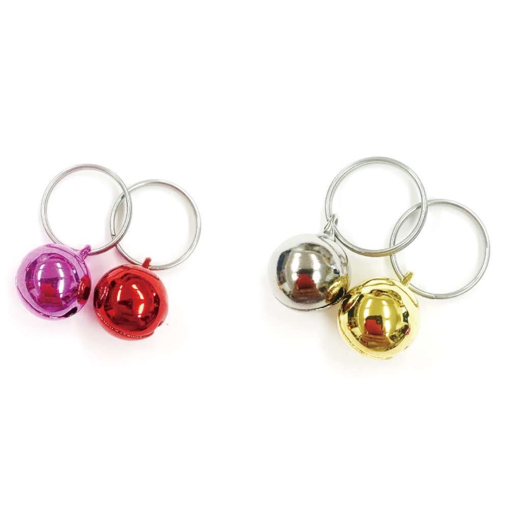 ペット用鈴 小2個入り　レッド×ピンク