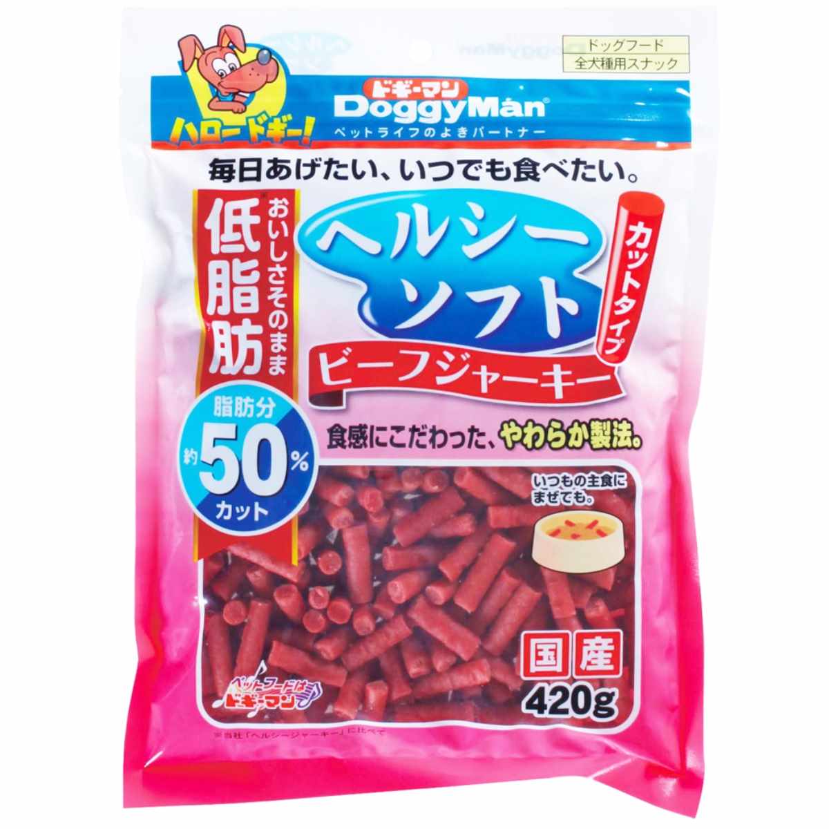 ドギーマン ヘルシーソフトビーフジャーキー　カットタイプ 420g