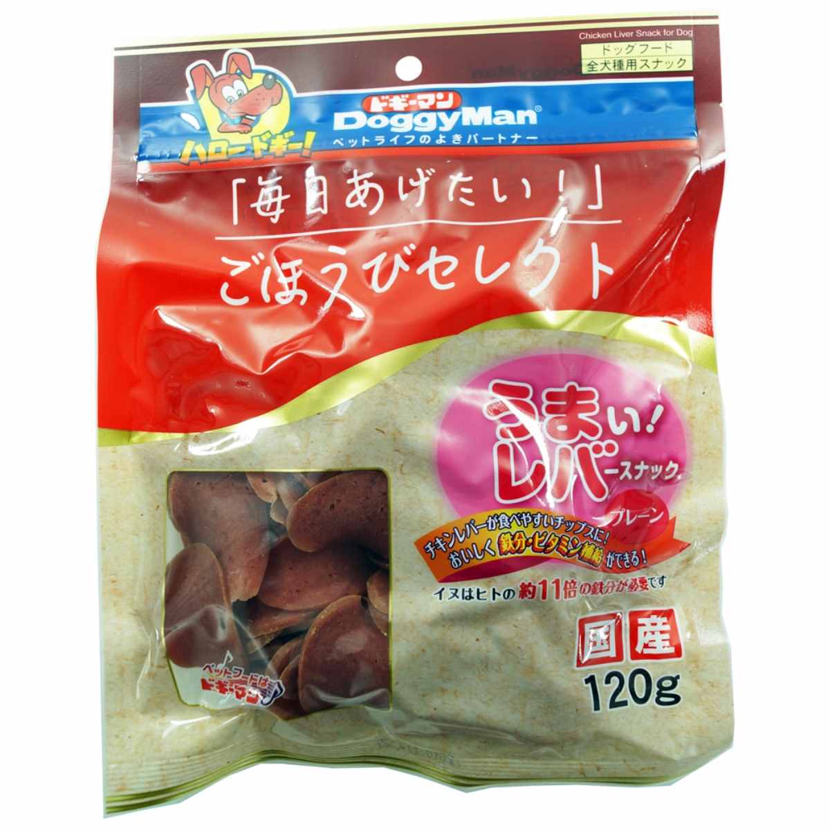 ドギーマン ごほうびセレクト　うまい!レバースナック　プレーン 120g