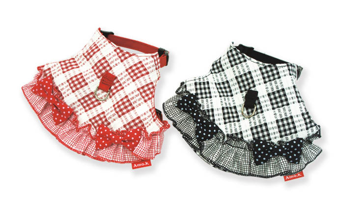 Baby Amo.k ハーネス ブロック チェック L レッド