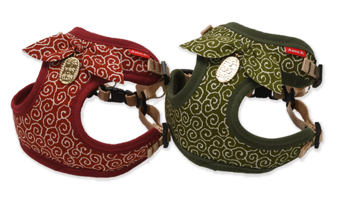 Dog Amo.k ハーネス 千万両 グリーン