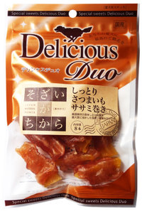 デリシャスデュオ そざいがちから しっとりさつまいもササミ巻き 8本