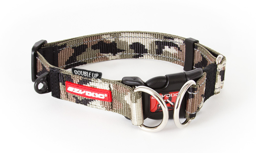 EZYDOG ダブルロックカラー グリーンカモ L