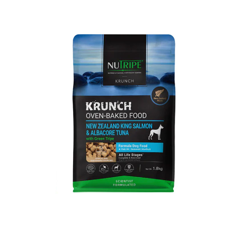 ニュートライプ クランチ オーブンベークド キングサーモン＆ツナwithグリーントライプ 1.8kg