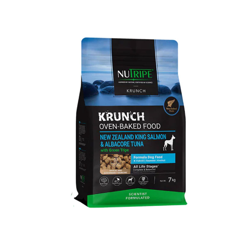 ニュートライプ クランチ オーブンベークド キングサーモン＆ツナwithグリーントライプ7kg