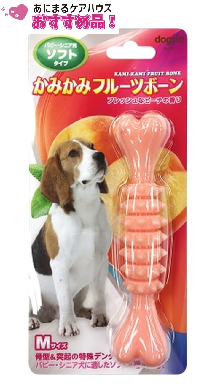 かみかみ フルーツ ボーン ソフト パピ―・シニア用 ピーチ Mサイズ